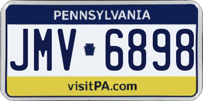 PA license plate JMV6898