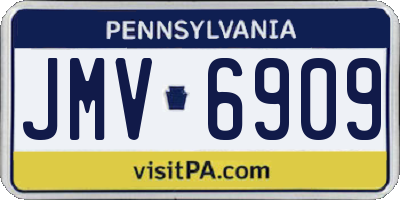 PA license plate JMV6909