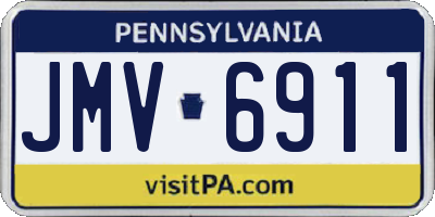 PA license plate JMV6911