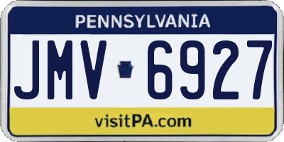 PA license plate JMV6927