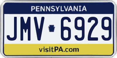 PA license plate JMV6929
