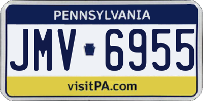 PA license plate JMV6955