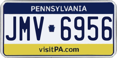 PA license plate JMV6956