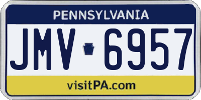 PA license plate JMV6957