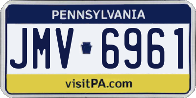 PA license plate JMV6961