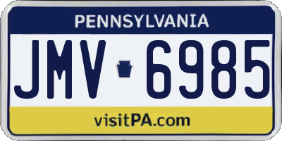 PA license plate JMV6985