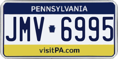 PA license plate JMV6995