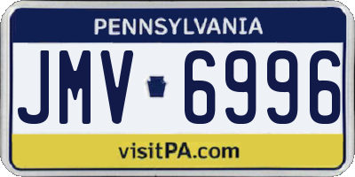 PA license plate JMV6996