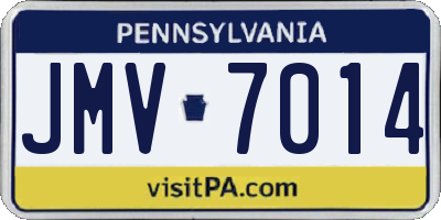 PA license plate JMV7014