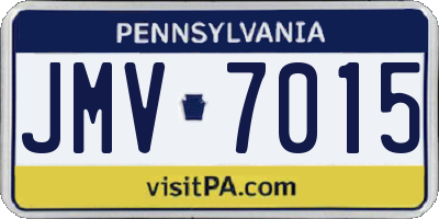 PA license plate JMV7015