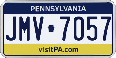 PA license plate JMV7057