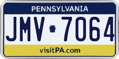 PA license plate JMV7064