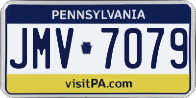 PA license plate JMV7079