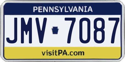 PA license plate JMV7087