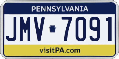 PA license plate JMV7091