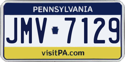 PA license plate JMV7129
