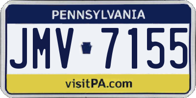 PA license plate JMV7155