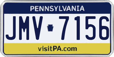 PA license plate JMV7156
