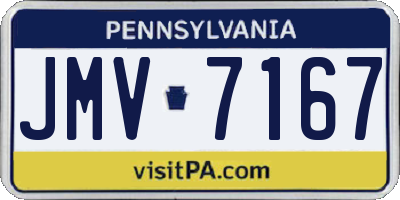PA license plate JMV7167