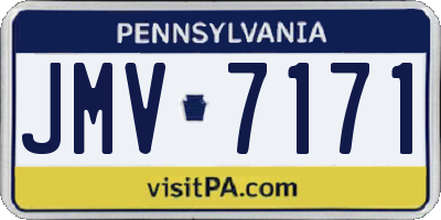 PA license plate JMV7171