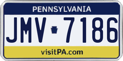 PA license plate JMV7186