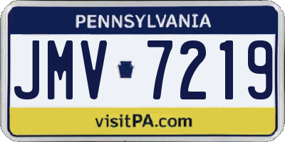 PA license plate JMV7219