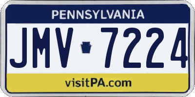PA license plate JMV7224
