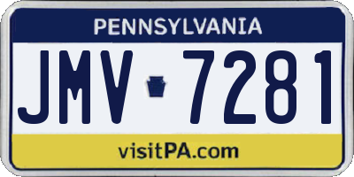 PA license plate JMV7281