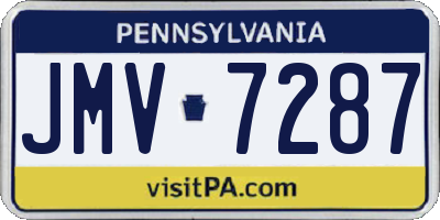 PA license plate JMV7287