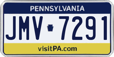 PA license plate JMV7291