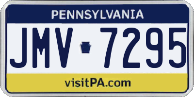 PA license plate JMV7295