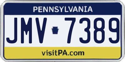 PA license plate JMV7389