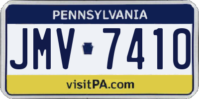 PA license plate JMV7410
