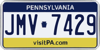 PA license plate JMV7429
