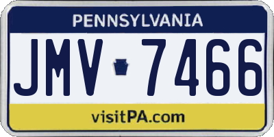 PA license plate JMV7466