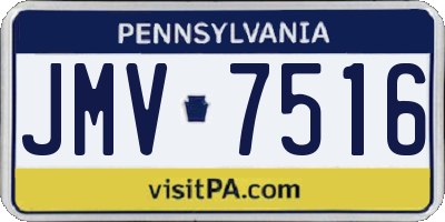 PA license plate JMV7516