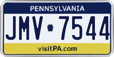 PA license plate JMV7544