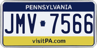 PA license plate JMV7566