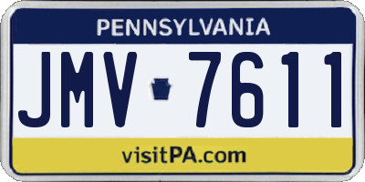 PA license plate JMV7611