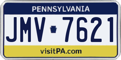 PA license plate JMV7621