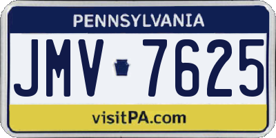 PA license plate JMV7625