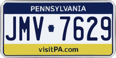 PA license plate JMV7629