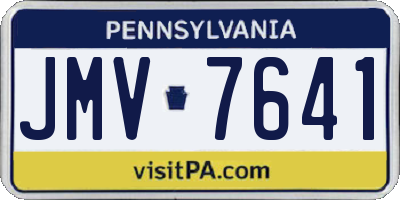 PA license plate JMV7641