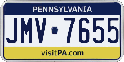 PA license plate JMV7655