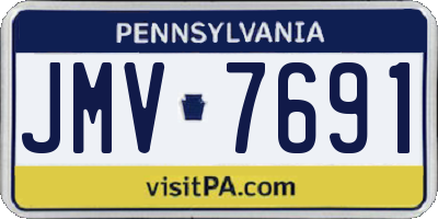 PA license plate JMV7691