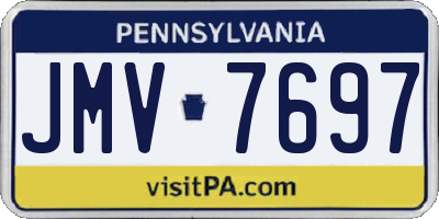 PA license plate JMV7697