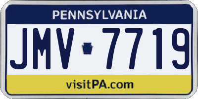 PA license plate JMV7719
