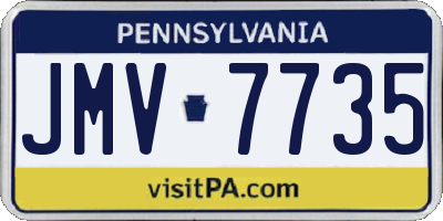 PA license plate JMV7735