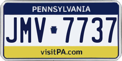 PA license plate JMV7737