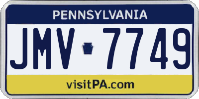PA license plate JMV7749